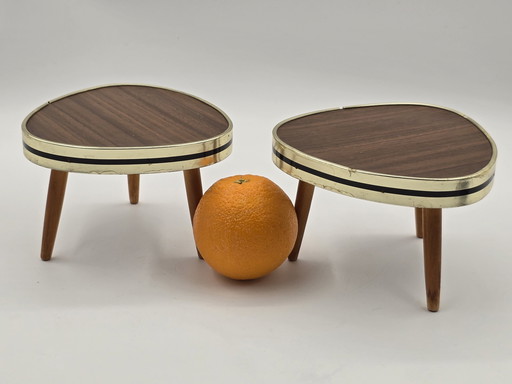 Paar Vintage Miniatur-Pflanztische Formica