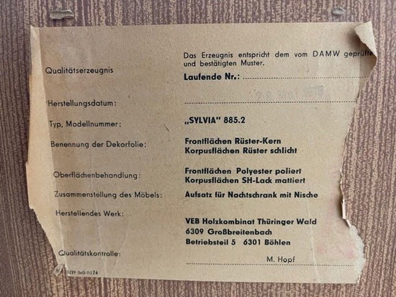 Image 1 of Satz von 3 Nachttischen VEB DDR