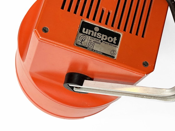 Image 1 of Orangefarbener Strahler "Unispot" von Bent Boysen für Louis Poulsen. Dänemark 1970S