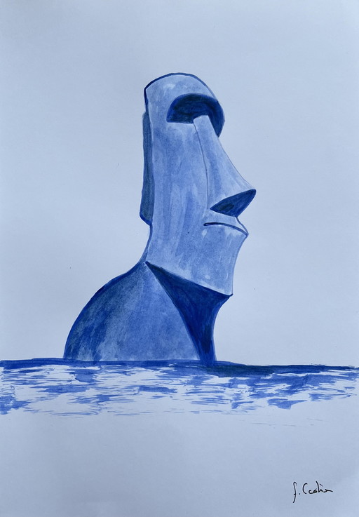 Blue Moai #20241019-2