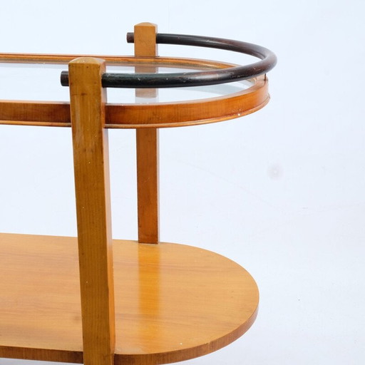 Vintage Bauhaus Servierwagen aus Kirschholz, Deutschland 1930
