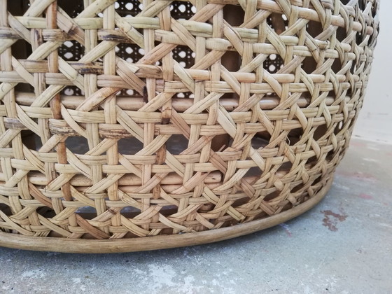 Image 1 of Vintage Beistelltisch aus geflochtenem Rattan