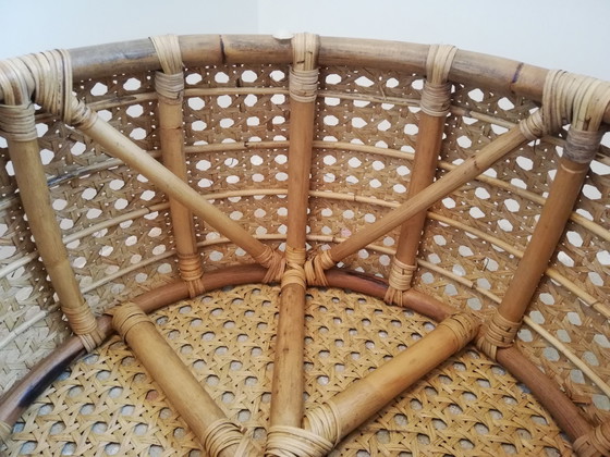 Image 1 of Vintage Beistelltisch aus geflochtenem Rattan