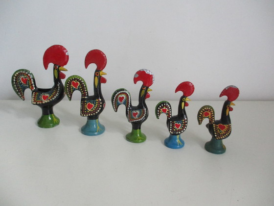 Image 1 of 5 Stück Portugiesische Barcelos-Hähne