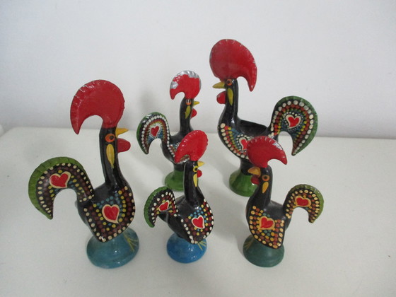 Image 1 of 5 Stück Portugiesische Barcelos-Hähne