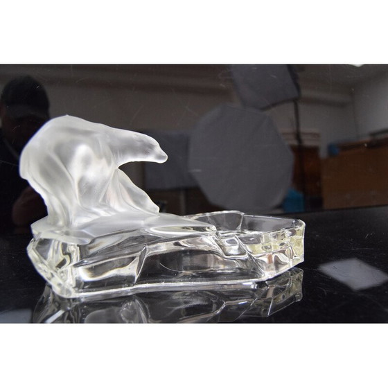 Image 1 of Art deco Aschenbecher von Karl Zentner für Glasswork Libochovice, Tschechoslowakei 1930er Jahre