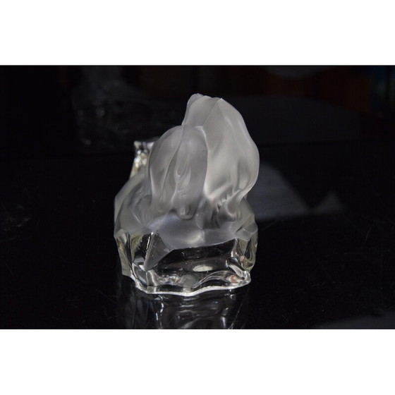 Image 1 of Art deco Aschenbecher von Karl Zentner für Glasswork Libochovice, Tschechoslowakei 1930er Jahre