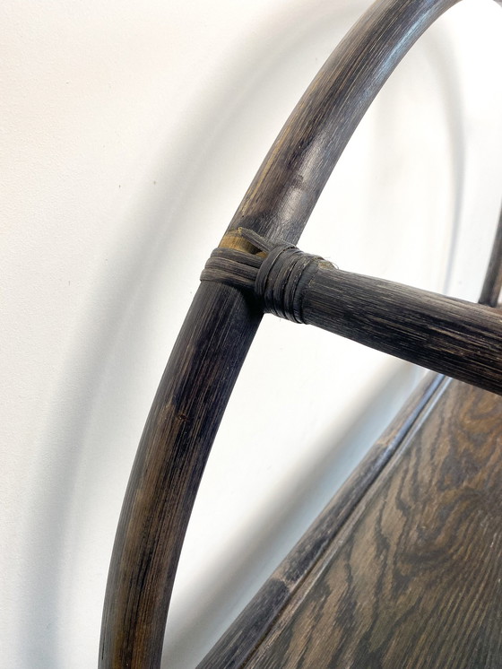 Image 1 of Brauner Rattan-Bambus-Bogen-Schrank