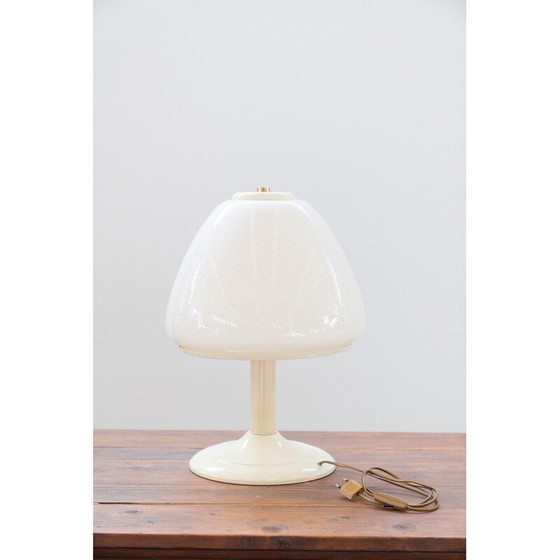 Image 1 of Vintage Space Age Pilzlampe aus Aluminium und Glas von Steinhauer, 1970