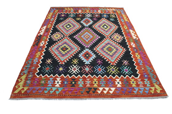 Image 1 of Original Old Style Kelim Afghan 244 X 178 Cm Top Zustand