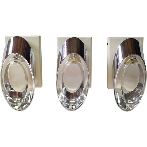 Satz von 3 Wandlampen von Oscar Torlasco für Stilkronen, 1970er Jahre