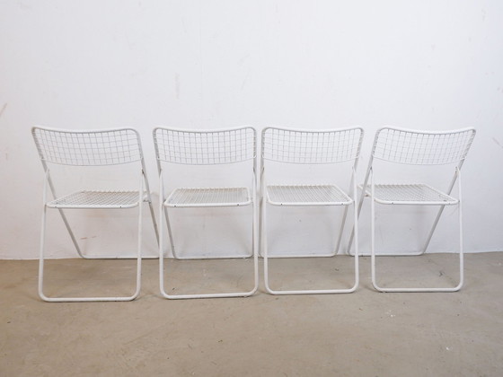 Image 1 of 4X Niels Gammelgaard Ted Net Klappstühle, 1980er Jahre