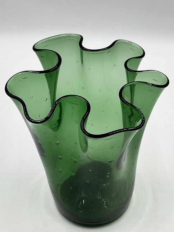 Image 1 of Vase Taschentuch Aus Empoli-Glas