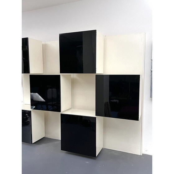 Image 1 of Vintage Bücherregal aus Holz von Roberto Monsani für Acerbis, Italien 1970er