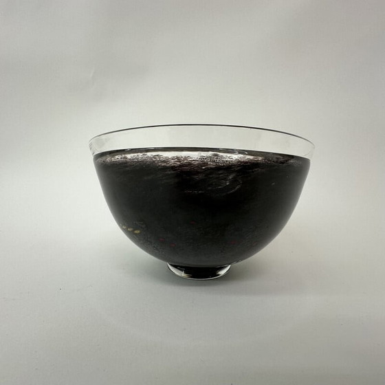 Image 1 of Glasvase "Satellite bowl" von Bertil Vallien für Kosta Boda, Schweden 1990