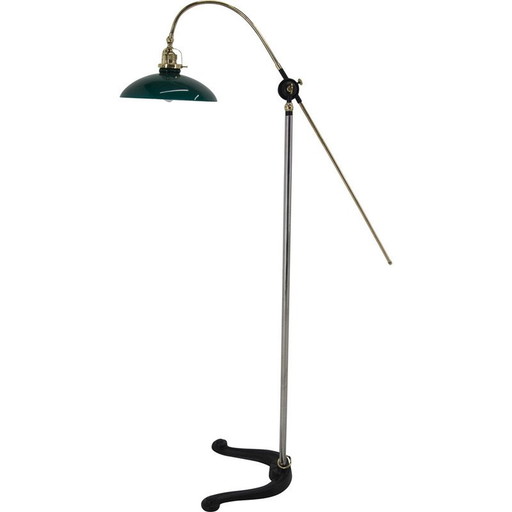 Vintage Art Deco verstellbare Stehlampe, Dänemark 1940