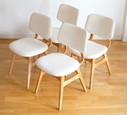 4x dänische Mid Century Stühle