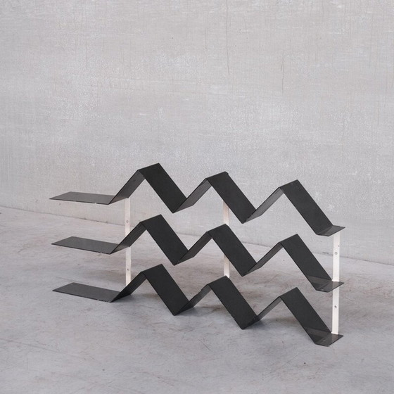 Image 1 of Vintage Bücherregal aus gebogenem Stahl, Frankreich 1960