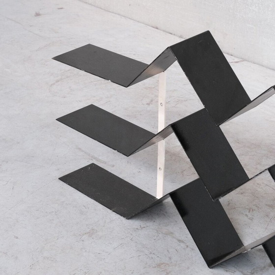 Image 1 of Vintage Bücherregal aus gebogenem Stahl, Frankreich 1960