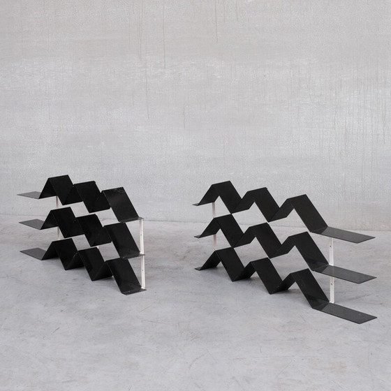 Image 1 of Vintage Bücherregal aus gebogenem Stahl, Frankreich 1960