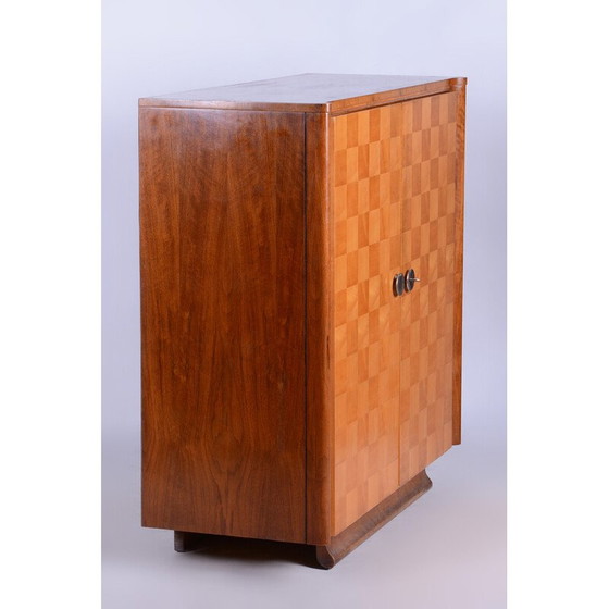 Image 1 of Vintage Art Deco Schrank in Ahorn und Nussbaum von J. Halabala für Up Zavody, Tschechoslowakei 1930