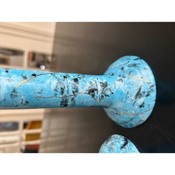 Image 1 of Paar Vintage-Porzellan-Kerzenhalter von Cb, 1980