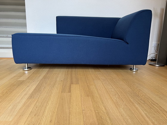 Image 1 of Gelderland 4800 Arm Rechts 2 Sitzer Chaise Longue Stoff Kvadrat 632 Blau