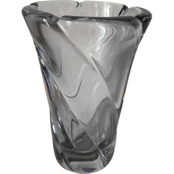 Image 1 of Gegossene Kristallvase von Daum, 1960