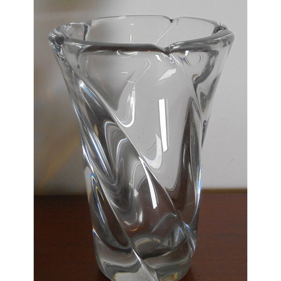 Image 1 of Gegossene Kristallvase von Daum, 1960