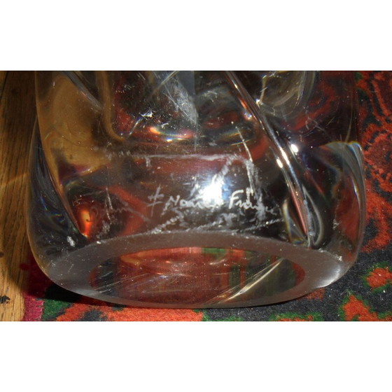 Image 1 of Gegossene Kristallvase von Daum, 1960