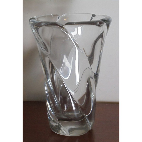 Image 1 of Gegossene Kristallvase von Daum, 1960