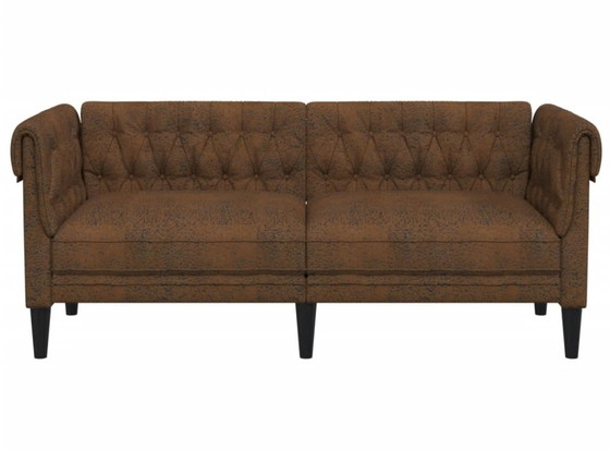 Image 1 of Cheaterfield Designer Sofa Langlebiger Kunststoff 2 Sitzer