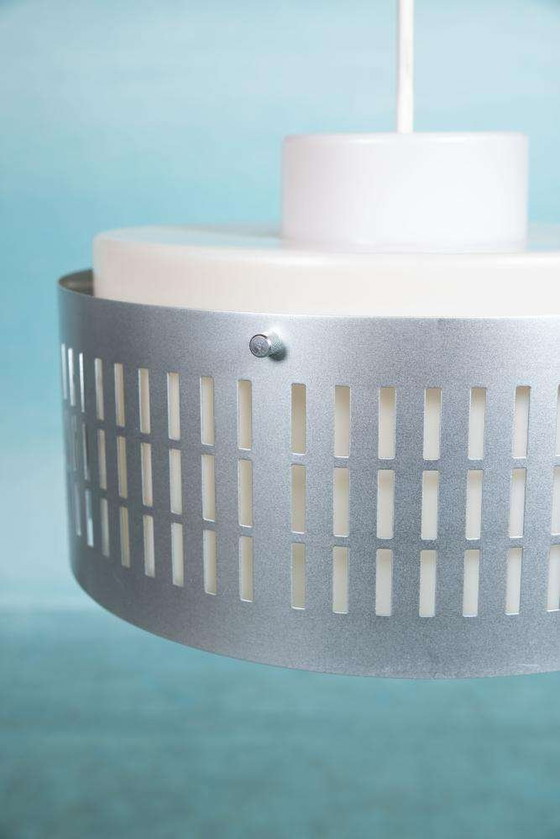 Image 1 of Minimalistische 70er Jahre Pendelleuchte Aluminium, Midmod Pendelleuchte