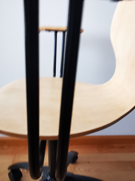 Image 1 of Arbeitsstuhl, Niederländisches Design 1980er Jahre, Sitz aus Sperrholz