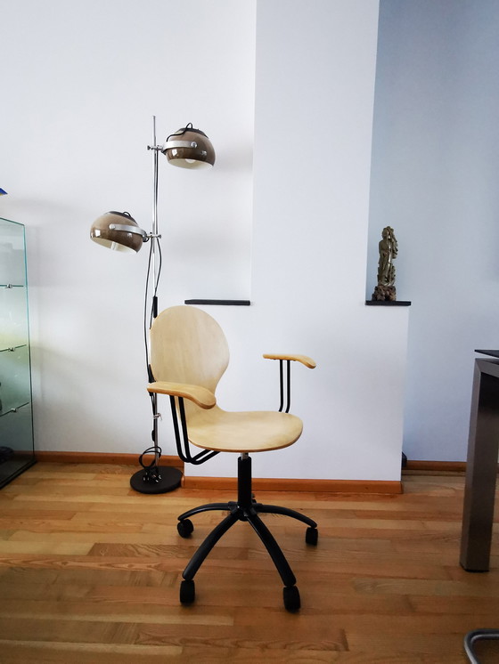 Image 1 of Arbeitsstuhl, Niederländisches Design 1980er Jahre, Sitz aus Sperrholz