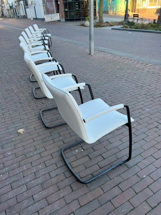 Image 1 of 8x Leolux Freyr Stuhl - weiß