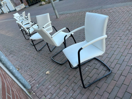 Image 1 of 8x Leolux Freyr Stuhl - weiß