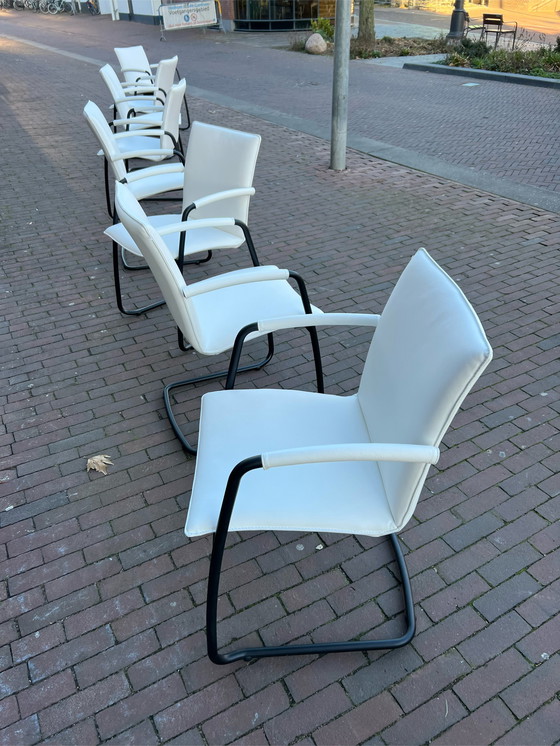 Image 1 of 8x Leolux Freyr Stuhl - weiß