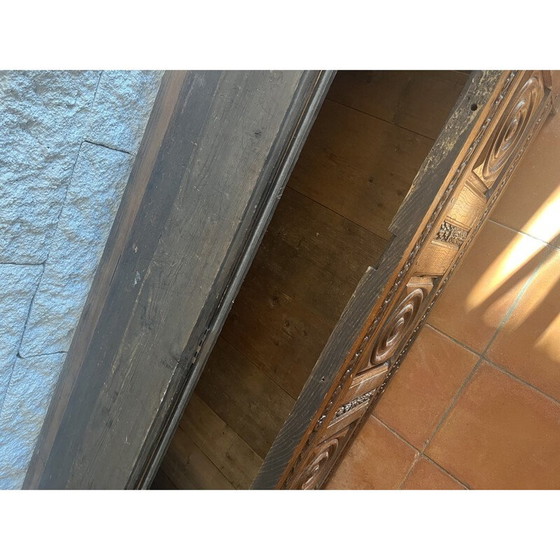 Image 1 of Vintage lange Truhe aus altem Holz