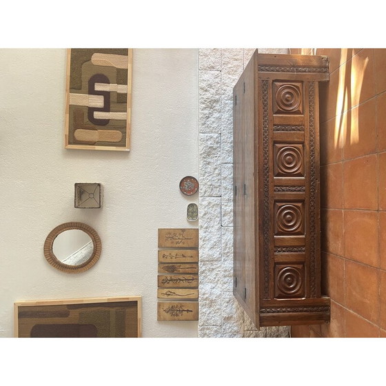 Image 1 of Vintage lange Truhe aus altem Holz