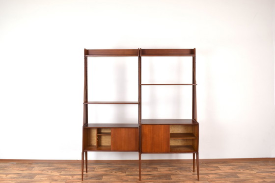 Image 1 of Mid Century Teak-Wandschrank "Panto" von Einar Raknes & Sønner Møbelfabrikk A/S, 1970er Jahre, Satz von 2.