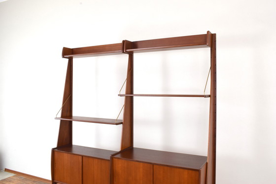 Image 1 of Mid Century Teak-Wandschrank "Panto" von Einar Raknes & Sønner Møbelfabrikk A/S, 1970er Jahre, Satz von 2.