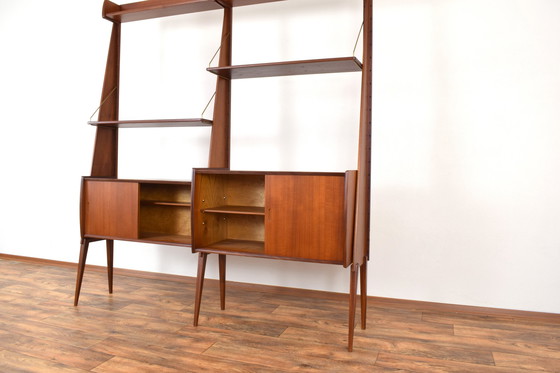 Image 1 of Mid Century Teak-Wandschrank "Panto" von Einar Raknes & Sønner Møbelfabrikk A/S, 1970er Jahre, Satz von 2.