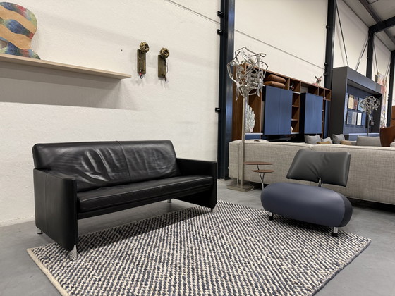 Image 1 of Jori So Good Sofa Schwarzes Leder 2-Sitzer 158