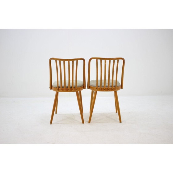 Image 1 of Paar Vintage-Stühle aus Holz und Stoff