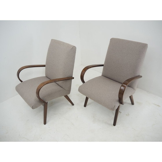 Image 1 of Paar alte Buchenholzsessel von TonThonet, Tschechoslowakei 1960
