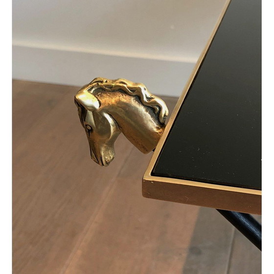 Image 1 of Vintage Couchtisch mit Pferdeköpfen aus dem Hause Jansen, 1940