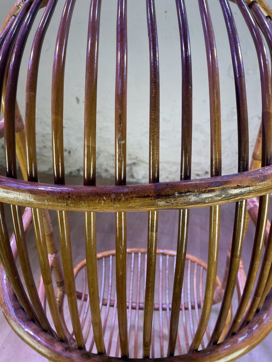 Image 1 of Rattan Sessel zum Aufhängen, Vintage