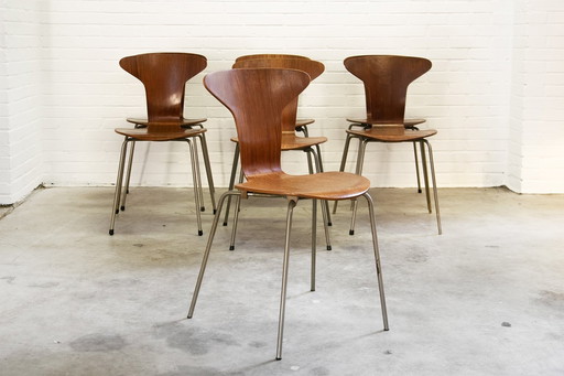 Satz von 7 'Mosquito' Stühlen Modell 3105 - Arne Jacobsen - Fritz Hansen