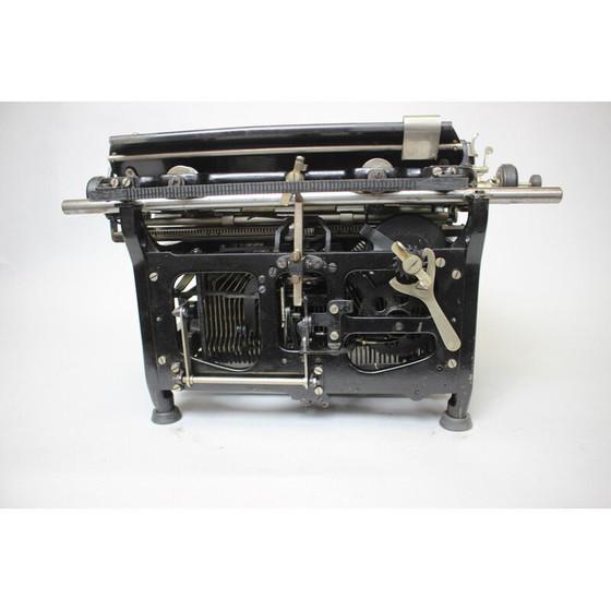 Image 1 of Alte Schreibmaschine aus Metall, Stahl, Chrom und Stoff, Deutschland 1905